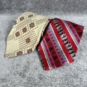 Vintage Regal‎ Ties Lot Geometric Abstract USA Made Wide 54-57"